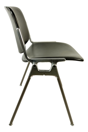 Black Skai and Aluminum DSC 106 Chair by Anonima Castelli from Castelli / Anonima Castelli. 1970s