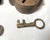 Pair of Rare Antique Handmade 1800s Pad Lock Solid Steel Wrought Iron Key Forged For Sale - Image 4 of 10