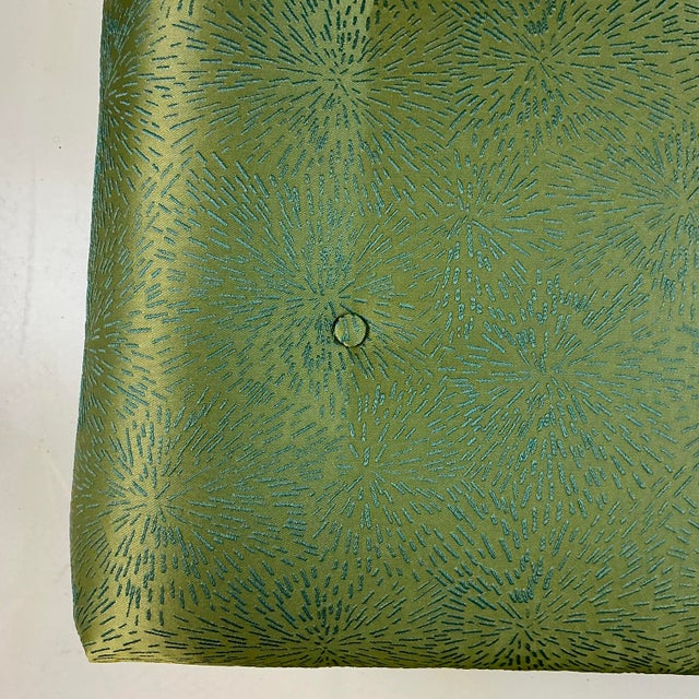 1960s 1960s Vintage Italian Luigi Tiengo Scalamandre Starburst Silk Embroidered Gondola Lounge Chair. For Sale - Image 5 of 18