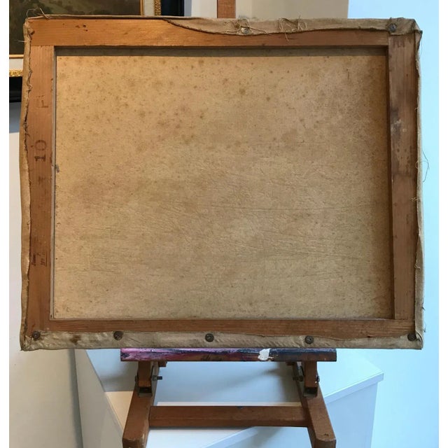 John Henri Deluc, Man at the River, Oil on Canvas For Sale - Image 7 of 8