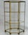 Hollywood Regency Late 20th Century Glass and Brass Three Tier Display Stand For Sale - Image 3 of 7