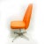 1970s Mid Century Modern Orange Vinyl High Back Chair For Sale - Image 5 of 12
