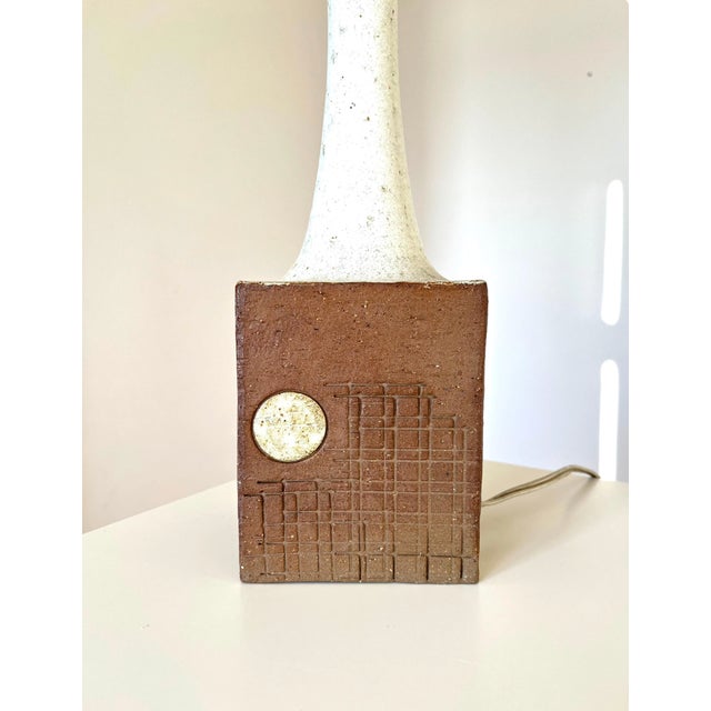 Black Vintage Danish Table Lamp in Stoneware by Mette Løkke Stiil for Axella, 1970s For Sale - Image 8 of 10