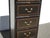 Wood Vintage Black Tall Chest of Drawers Chinese Ebonized Lingerie Dresser For Sale - Image 7 of 15
