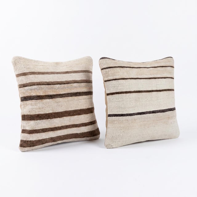 This beautiful 19'' X 20'' pillow cover set was made from authentic Turkish Kilim pieces. Bright colors of wool adorn the...