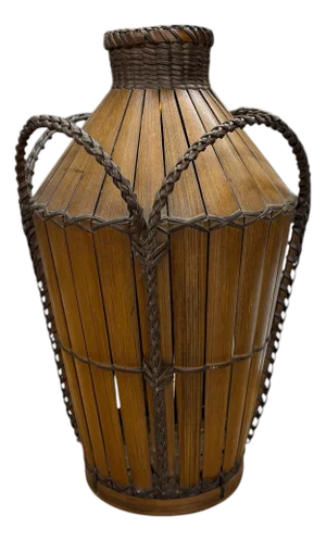 Vintage Japanese Hand Woven Bamboo Cormorant Fishing Basket