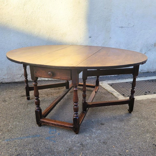 Gateleg Table in Oak, 1800s For Sale - Image 16 of 17