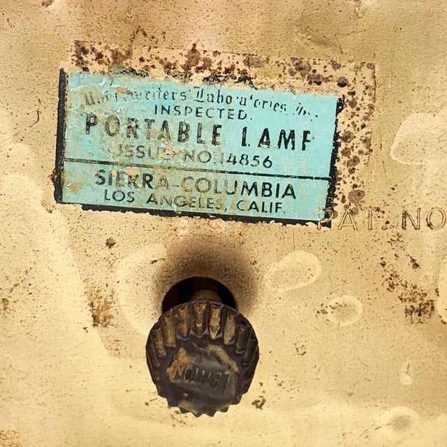 1950s Mid-Century Modern Regancy Brass & Ceramic Tv Lamp & Planter by Sierra Columbia For Sale - Image 11 of 11