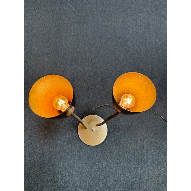 Brass Gooseneck Table Lamp, Mid Century Modern For Sale - Image 9 of 12