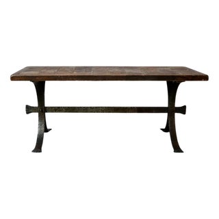 Vintage Brutalist Coffee Table in Lava Stone and Wrought Iron, 1970s For Sale