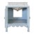Hollywood Regency Matthew Izzo Home Kealey Matte Light Blue Lacquer, Two Door, Single Sink Bathroom Vanity - Carrara Marble Top, Porcelain Sink, Brass Hardware For Sale - Image 3 of 5
