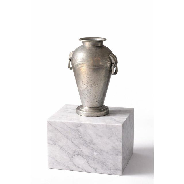 Art Deco Swedish Pewter Vase by Guldsmedsaktiebolaget GAB, 1938 For Sale - Image 3 of 9