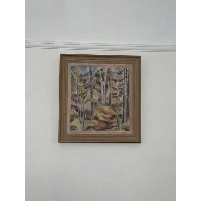 Gottfrid Lård, Forest, 1960s, Oil on Canvas For Sale - Image 14 of 18