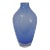 Late 20th Century Periwinkle Blue Cased Glass Hand-Blown Art Glass Vase For Sale