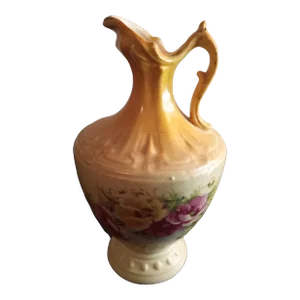1970s Hand-Painted Fine Porcelain Pitcher From Austria