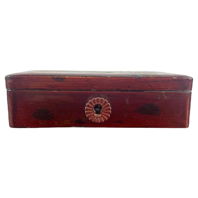 Japanese Lacquered Box, 1880 For Sale
