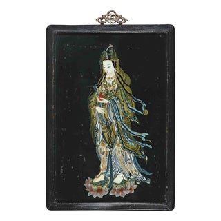 Oriental Woman, Enamel on Board, Early 20th-Century For Sale