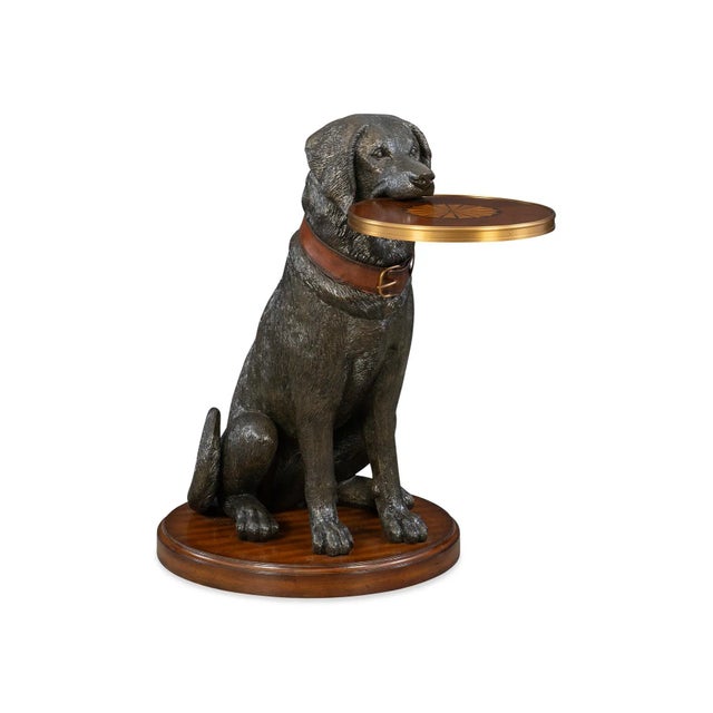 Maitland - Smith Maitland-Smith Golden Retriever Accent Table For Sale - Image 4 of 4