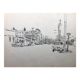 1970s Street Scene by Hayward Cirker For Sale