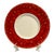 Vintage Red Starburst Large Ceramic Serving Bowl Huge Italian Starburst Holiday For Sale