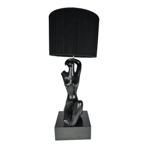1960's Figural Wood Sculpture Mounted as Lamp