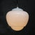 Vintage Industrial White Opaline Glass Pendant Light For Sale - Image 4 of 8