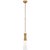 Utopia Medium Pendant in Gild with White Glass Designer: Kelly Wearstler Fixture Height: 18" Min. Custom Height: 21.25"...