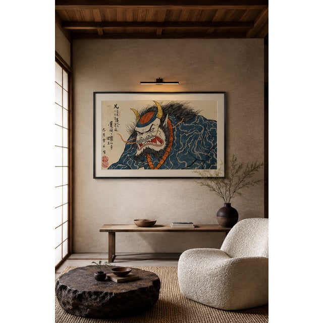 Not Yet Made - Made To Order Atelier Aria Lumae Utagawa Kuniyoshi Samurai Demon Warlord Horizontal Panoramic Gallery Board Print For Sale - Image 5 of 14