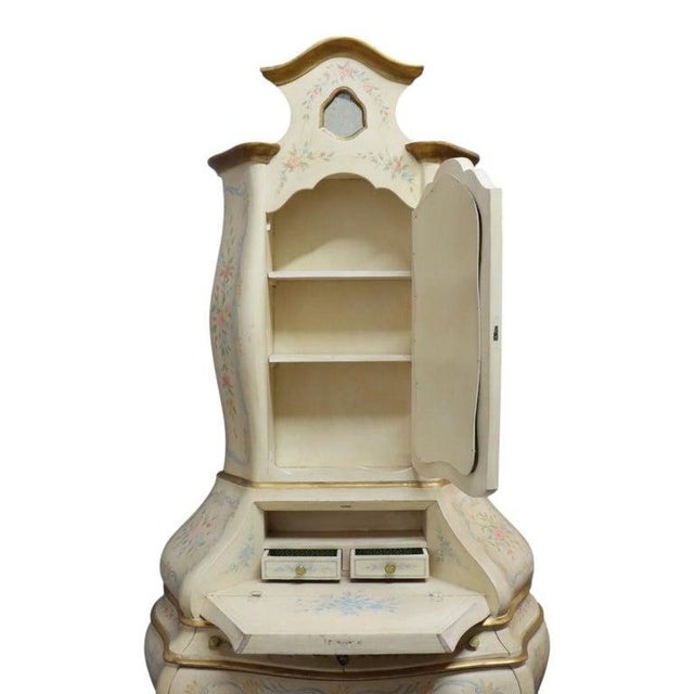 Wood Niccolini Italia Hand Painted Lady’s Bombay Secretary Desk 20thC For Sale - Image 7 of 17