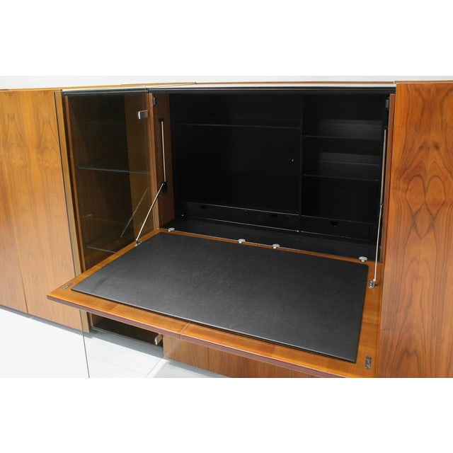 Modular Mirror Top Wall Unit with Integrated Bar Cabinet, Italy, 1970s For Sale - Image 6 of 18