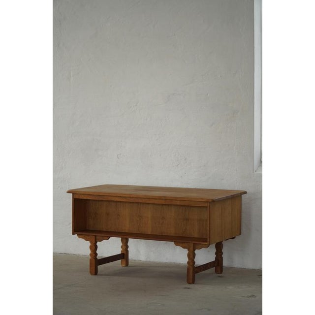 Mid-Century Modern Danish Freestanding Desk in Oak attributed to Henning Kjærnulf, 1950s For Sale - Image 13 of 18