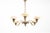 Metal Vintage Brass Chandelier, Western Europe, 1940s For Sale - Image 7 of 7