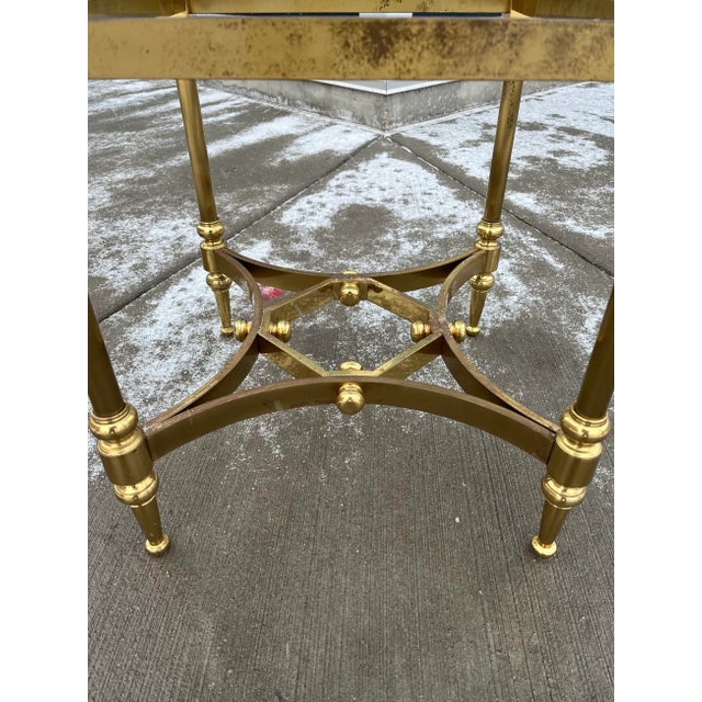 Brass Neotransitional Gothic Brass End Table For Sale - Image 8 of 13