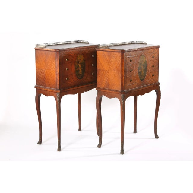 Pair 19th Century Adams Style Satinwood Tables / Chests For Sale - Image 12 of 13