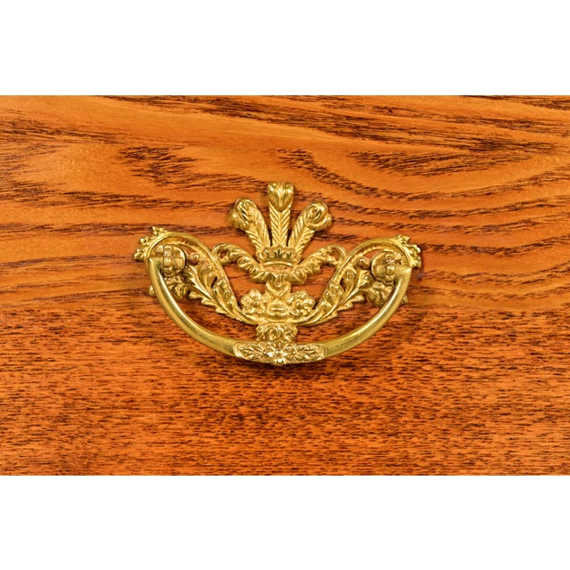 Wood Antique Victorian Carved Oak Dresser or Chest of Drawers, Circa 1890s For Sale - Image 7 of 14