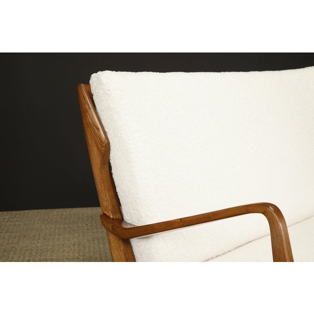 Rare Settee by Gio Ponti for Cassina, Refinished and Reupholstered, Italy 1950s For Sale In Los Angeles - Image 6 of 12