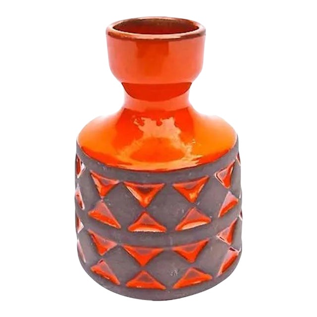 Mid-Century Modern Danish Fire-Red Vase For Sale
