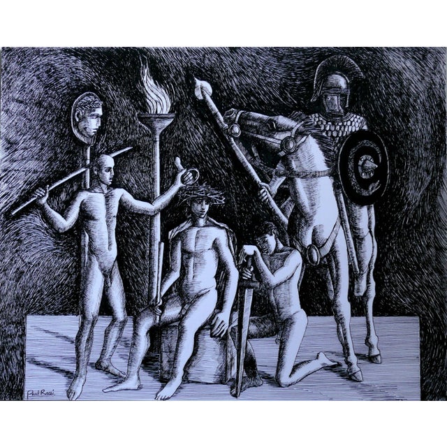 2010s Paul Rossi "The Crowning With Thorns" Contemporary Ink Drawing 2018 For Sale - Image 5 of 5