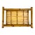 Vintage Mid Century Woven Bamboo Tray With Rustic Character For Sale