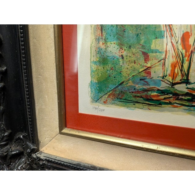 Mid 20th Century Mid 20th Century Signed Bertoldo Taubert "Vase of Flowers" Still Life Lithograph For Sale - Image 5 of 6