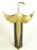 Marble Pedestal and Brass Crane Sculptures - a Pair For Sale - Image 9 of 11