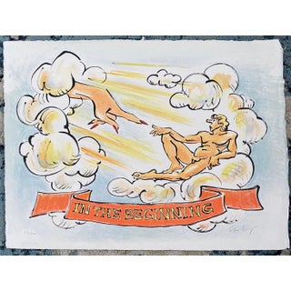 Sandro Chia, Lithograph Italian Post Modernist Figurative Pop Art - "In The Beginning" For Sale