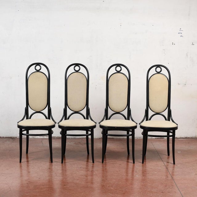 Set of 4 dining chairs by michael thonet for thonet - thonet 1986 dimensions 48 x 46 x h 116 x h seat 48 category chairs...