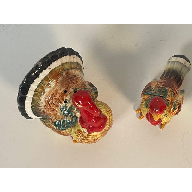 Ceramic 1950s Thanksgiving Turkey 3 PCS Italian Ceramic Set For Sale - Image 7 of 8