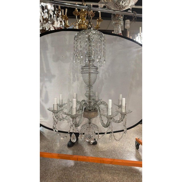French 19th Century French Cut Crystal Chandelier 8 Lights For Sale - Image 3 of 7