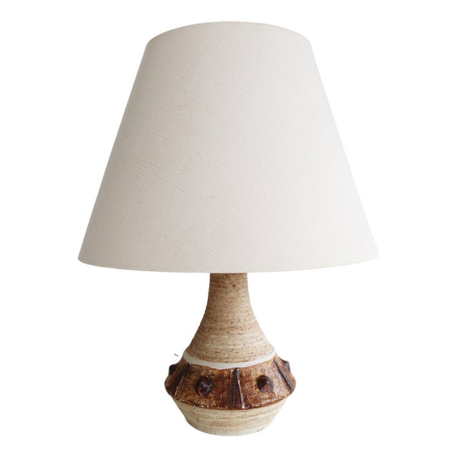 Vintage Danish Pottery Lamp in Ceramics by Jeti Chris Haslev, 1960s For Sale