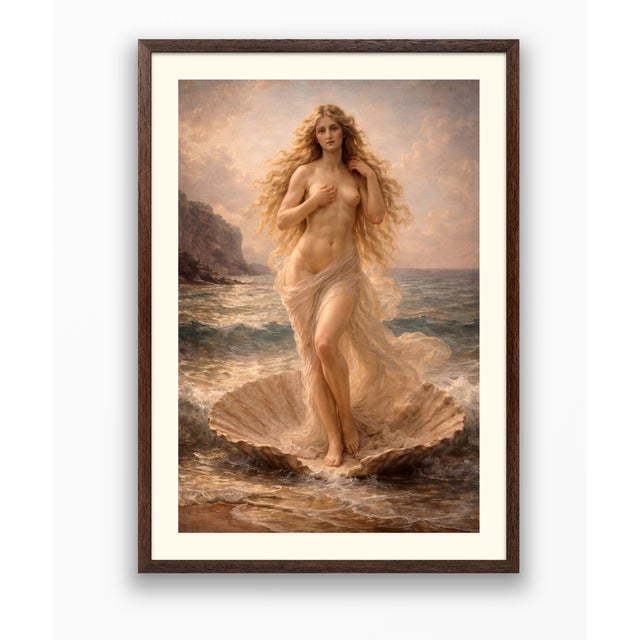 Atelier Aria Lumae Venus in a Quiet Sea Original Classical Realism Fine Art Gallery Board Print For Sale - Image 13 of 14