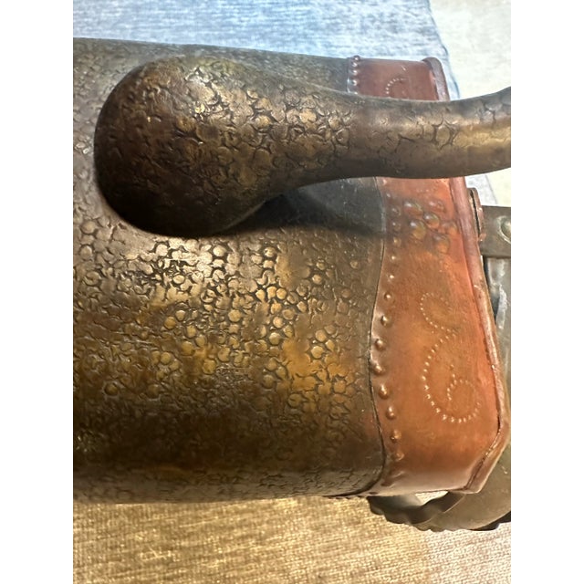 Mid 20th Century Vintage Raised Detail Metal Tea/Coffee Pot For Sale - Image 5 of 12