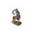 Crafted from luminous crystal glass, this striking figurine depicts a majestic ram standing proudly atop a textured,...
