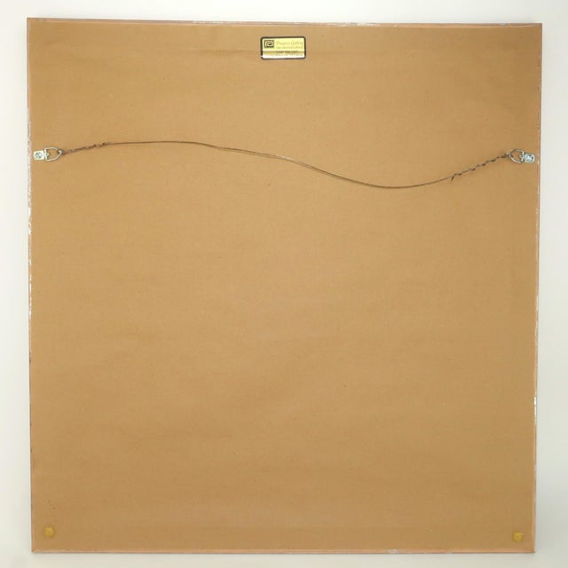 Wood Art Deco Style Needlepoint Pastel Lady Wall Hanging in Manner of Georges Lepape For Sale - Image 7 of 7